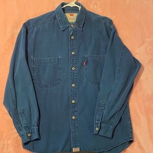 Levi's Indigo Denim Shirt with Button Closure